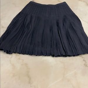 J crew pleated skirt navy blue